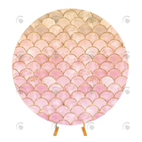 Allenjoy Mermaid Birthday Party Round Backdrop Cover