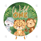 Allenjoy Wild One Birthday Party Circle Backdrop Cover