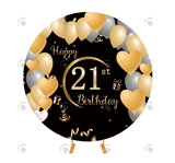 Allenjoy 21St Birthday Round Backdrop Cover