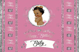 Allenjoy Sliver Pink Baby Shower Party Backdrop