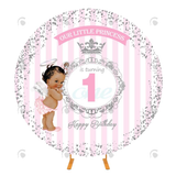 Allenjoy A Little Princess 1St Birthday Round Backdrop Cover