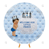 Allenjoy Happy Birthday Baby Birthday Round Backdrop Cover