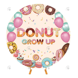 Allenjoy Donut Theme Birthday Party Circle Cover