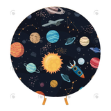 Allenjoy Astronaut Space Theme Circle Cover For Birthday