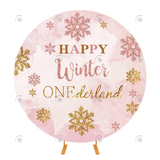 Allenjoy 1St Birthday Decoration Round Backdrop Cover