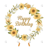 Allenjoy Birthday Decoration Circle Backdrop Cover