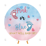 Allenjoy Gender Reveal Party Round Cover