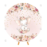 Allenjoy Elephant Floral Decoration Birthday Baby Shower Party Backdrop