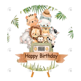 Allenjoy Forest Animal Birthday Decoration Party Backdrop