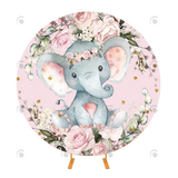 Allenjoy Floral Elephant Girls Birthday Decoration Party Backdrop