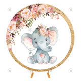 Allenjoy Floral Elephant Birthday Decoration Party Backdrop