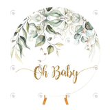 Allenjoy Oh Baby Baby Shower Party Round Background