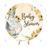 Allenjoy Sunflower Baby Shower Party Round Backdrop Cover