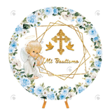 Allenjoy Mi Bautizo Baptism Round Cover