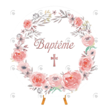 Allenjoy First Communion Bapteme Baptism Round Cover