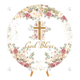 Allenjoy God Bless Baptism Round Background