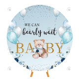 Allenjoy Teddy Bear Round Cover For Baby Shower Birthday