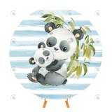 Allenjoy Panda Design Decoration Round Backdrop Cover