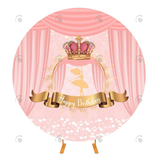 Allenjoy Girls Happy Birthday Round Backdrop Cover