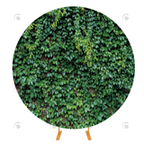 Allenjoy Green Leaves Grass Circle Backdrop Cover For Party Event Decorate