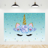 Allenjoy Unicorn Birthday Baby Shower Party Wall