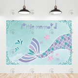 Allenjoy Little Mermaid Birthday Baby Shower Party Photo Booth Backdrop