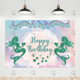 Allenjoy Glitter Mermaid Happy Birthday