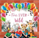 Allenjoy Wild Birthday Decoration Backdrop