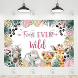 Allenjoy Wild Birthday Decoration Backdrop