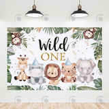 Allenjoy Forest Wild One Birthday Decoration Backdrop