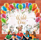 Allenjoy Flora Wild One Birthday Decoration Backdrop