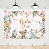 Allenjoy Flora Wild One Birthday Decoration Backdrop