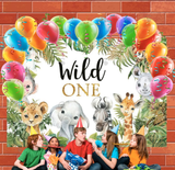 Allenjoy Forest Jungle Wild One Happy Birthday Backdrop