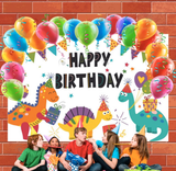 Allenjoy Dinosaur Theme Birthday Backdrop