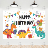 Allenjoy Dinosaur Theme Birthday Backdrop