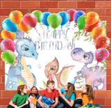 Allenjoy Dinosaur Theme Happy Birthday Backdrop