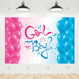 Allenjoy Girl Or Boy Balloon Decor Gender Reveal Backdrop