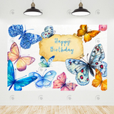 Allenjoy Butterfly Decoration Birthday Backdrop