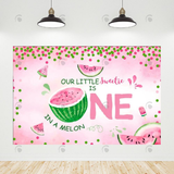 Allenjoy Our Little Sweet Melon Theme Happy Birthday Party Backdrop