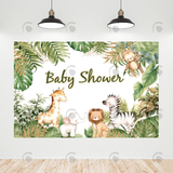 Allenjoy Jungle Theme Baby Shower Backdrop