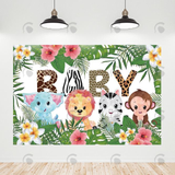 Allenjoy Safari Baby Shower Backdrop