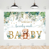 Allenjoy We Can Bearly Wait Baby Shower Party Decoration Backdrop