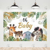 Allenjoy Animal Forest Baby Shower Party Decoration Backdrop