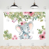 Allenjoy Elephant Baby Shower Birthday Backdrop