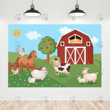 Allenjoy Farm Theme Happy Birthday Backdrop