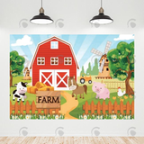 Allenjoy Farm Theme Happy Birthday Backdrop