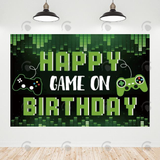 Allenjoy Happy Birthday Game Theme Backdrop