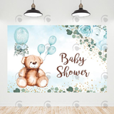 Allenjoy Teddy Bear Baby Shower Birthday Party Decoration Backdrop