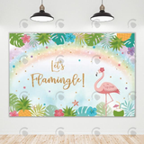 Allenjoy Let'S Flamingle Theme Happy Birthday Backdrop