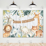 Allenjoy Woods Animal Happy Birthday Party Decoration Backdrop